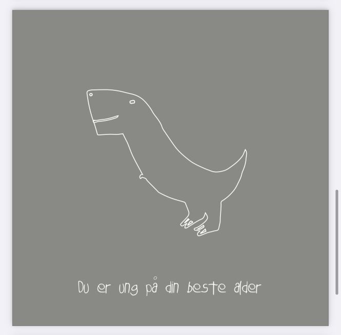 Hovedbilde Kort dobbel -Du er ung på din ...